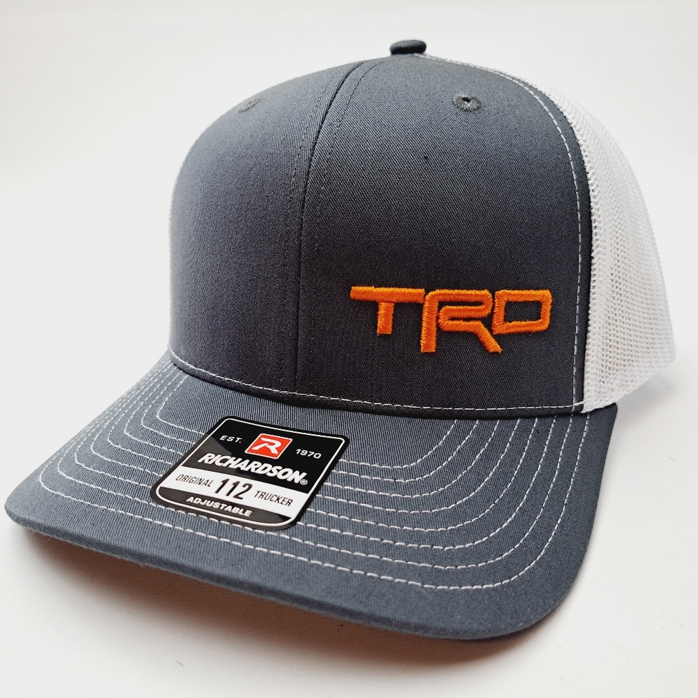 Toyota TRD Richardson 112 Trucker Mesh Snapback Hat Cap Gray